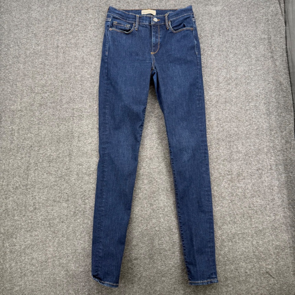 Gap 1969 True Skinny Jeans Womens 6 Tall Dark Indigo Stretch Denim Mid Rise